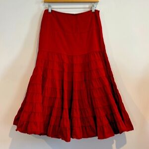 Anthropologie  Odille Tiered Can Can Skirt